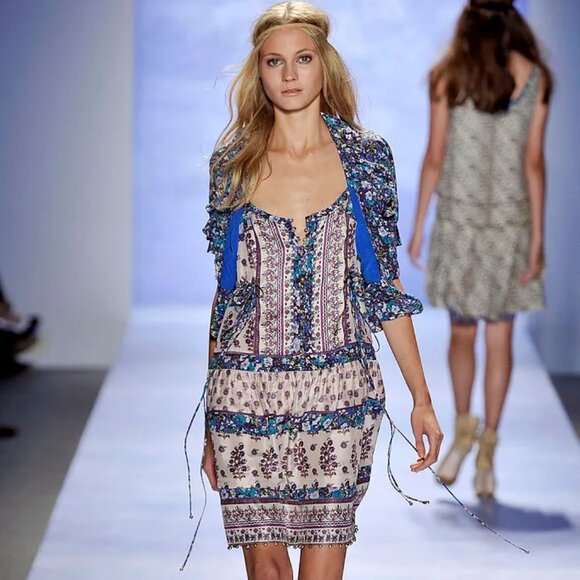 RARE Rebecca Taylor Floral SS 2009 Silk Dress ASO Mitchie Torres (Demi Lovato) - Picture 4 of 12